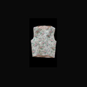 Re; project / 【Open Back Vest meets  Denim】1890s French Flower Quilt