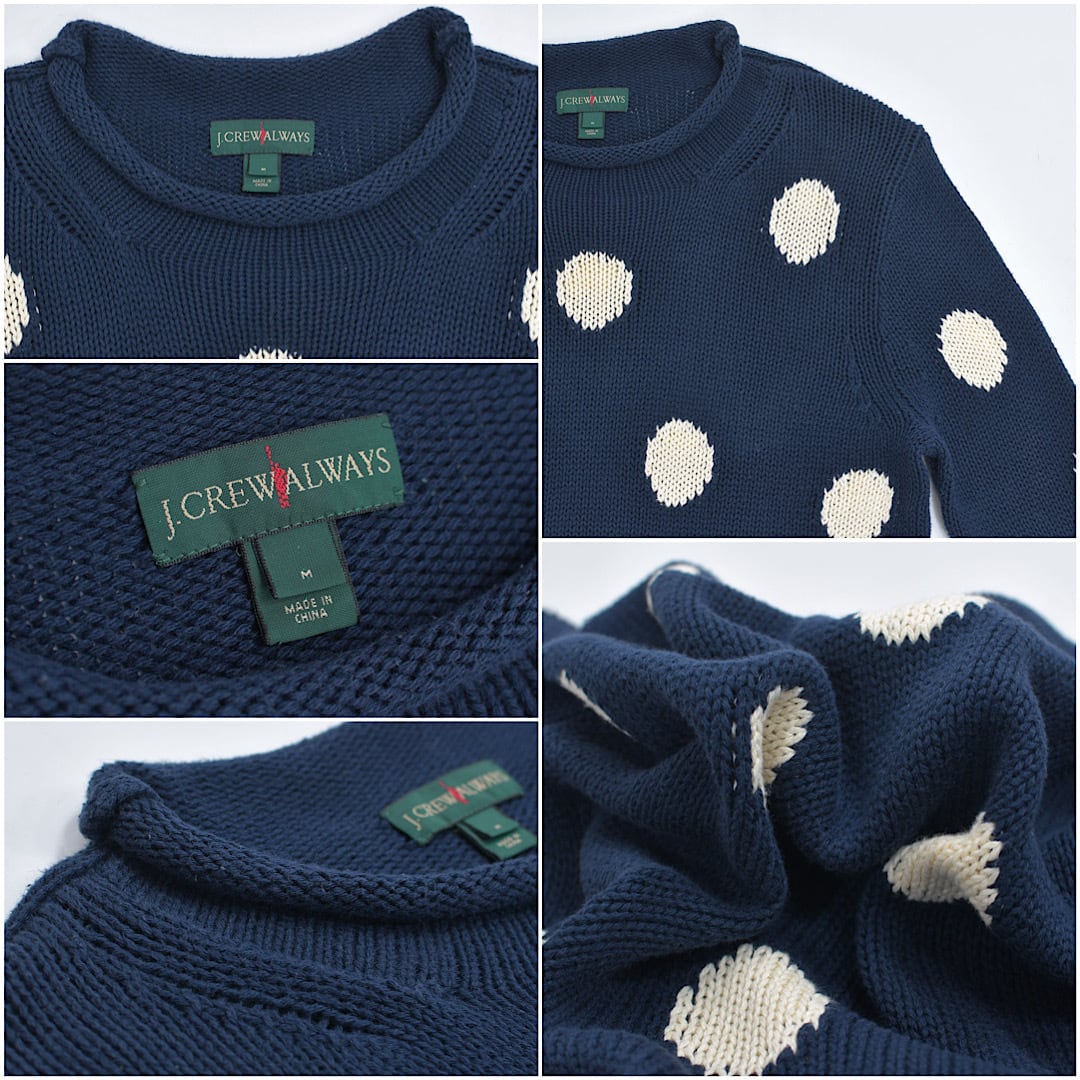 10s J.CREW ALWAYS ジェイクルー オールウェイズ ドットパターン