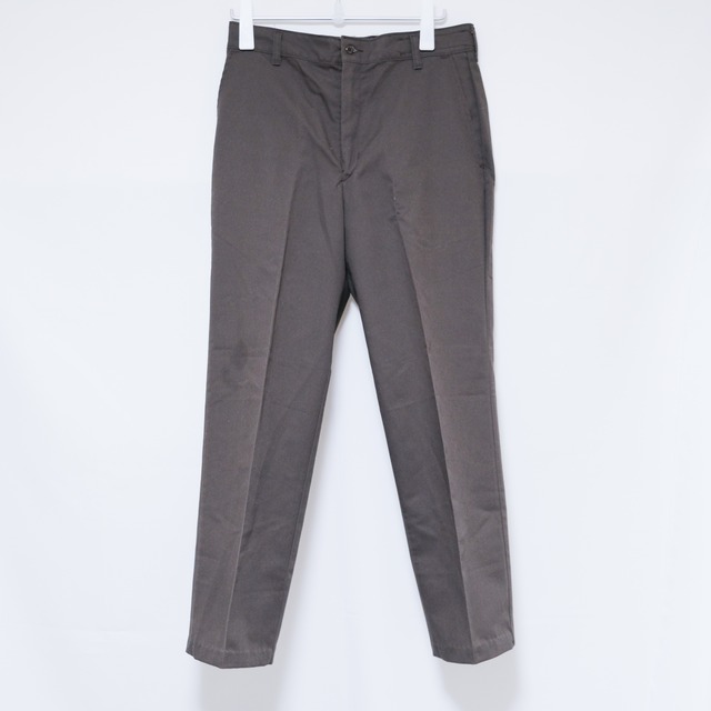 T/C twill straight slacks / wine brown