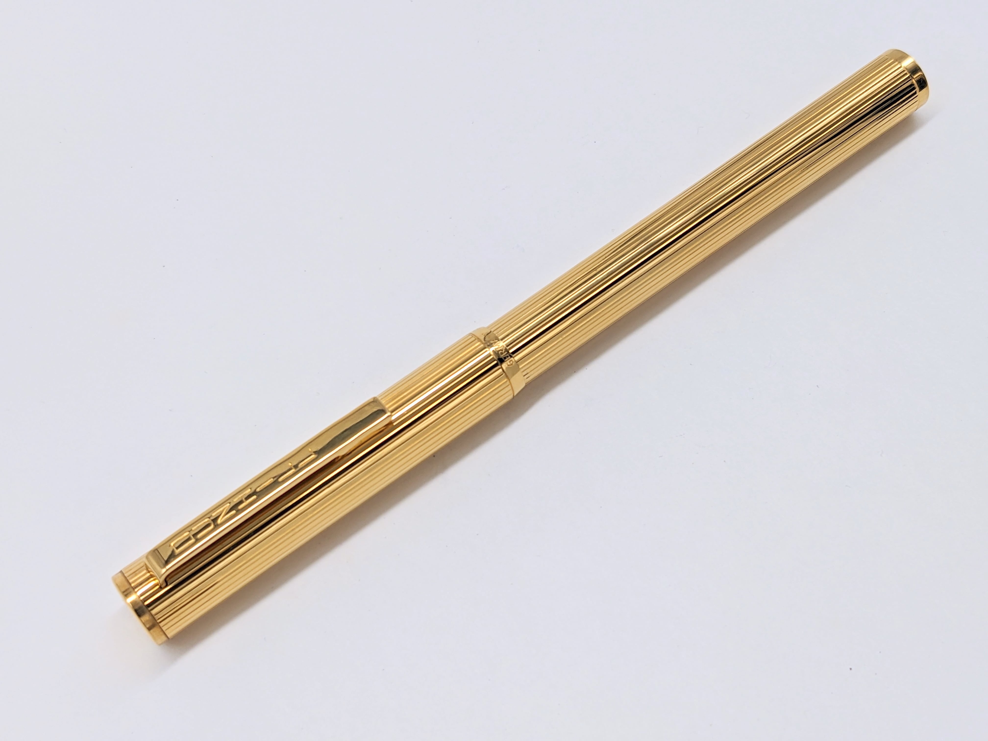 90s ダンヒル ライン模様 ゴールドプレート DUNHILL QIS422 （細字