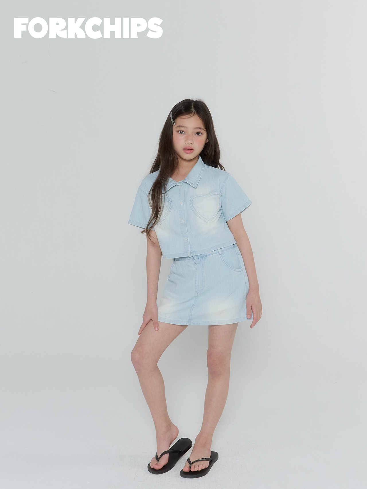 [FORKCHIPS] 선데이크롭셔츠 / [포크칩스] 선데이크롭셔츠