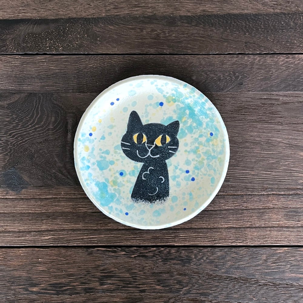 ネコ型皿(小)╴おすまし