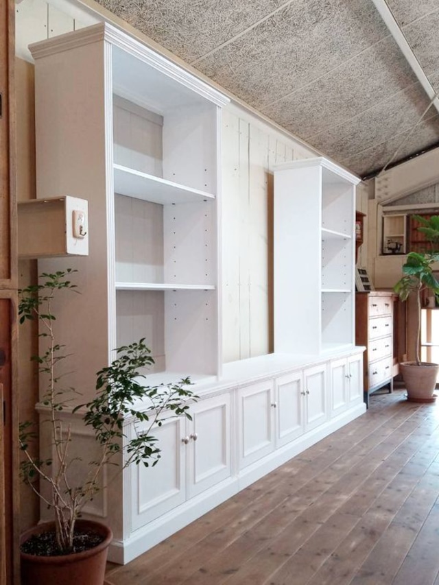 オーダーメイド壁面収納家具テレビボード&キャビネット (海外インテリア・マンションリフォーム)W3000