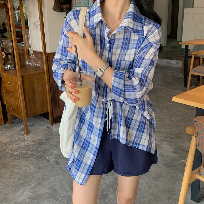 サマーシャツ ハイウェストショーツ ロング 夏物 ブルマー モンロー6699527144