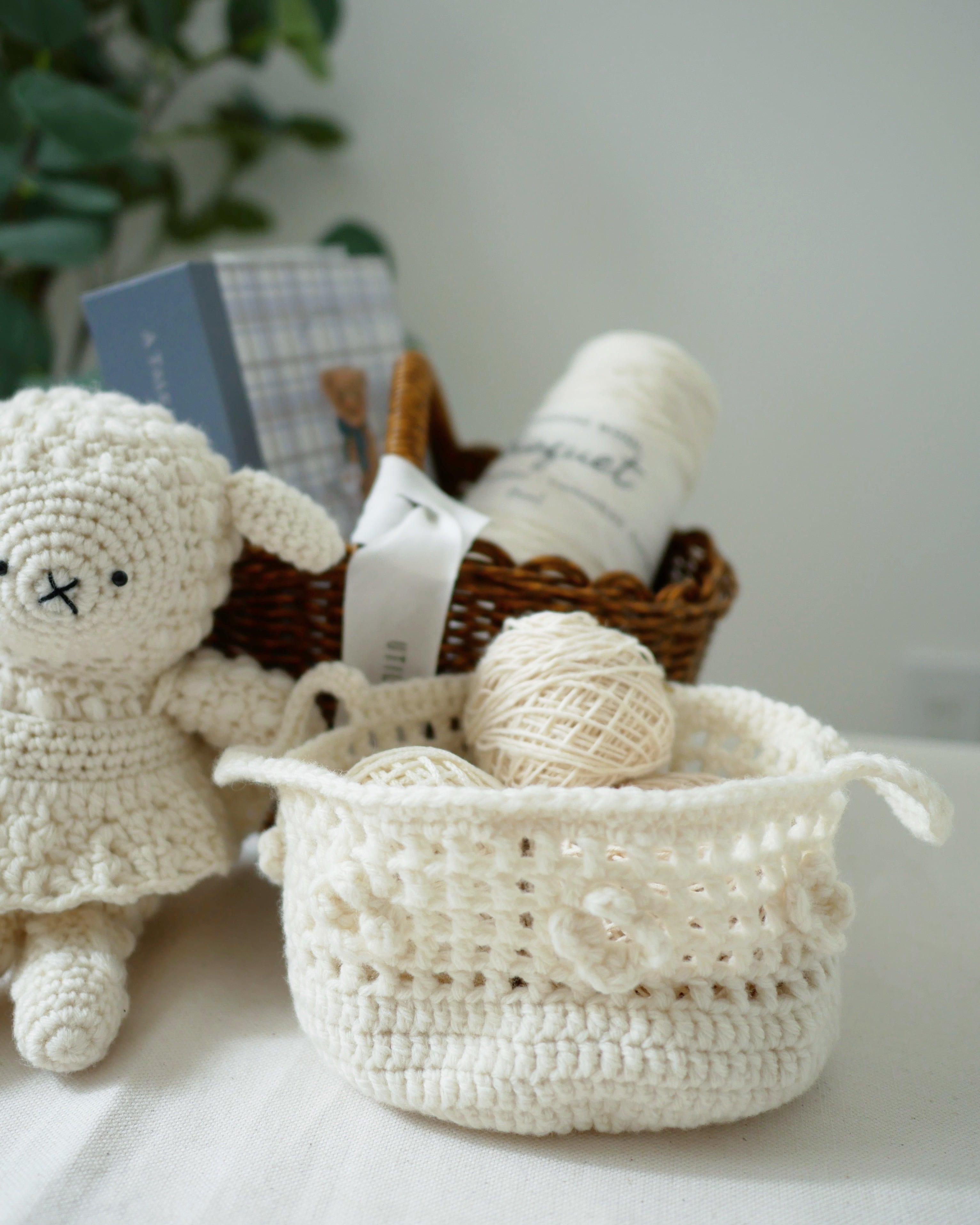 ひつじの「メレンゲ」のあみぐるみ｜macaroniさんコラボキット