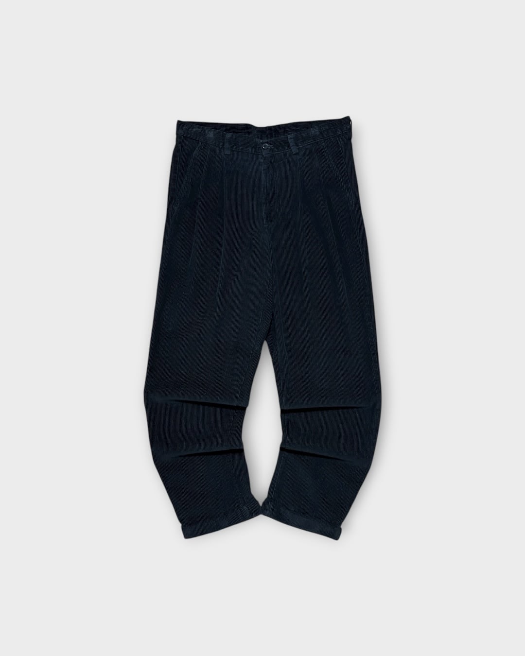 【Used】“CLUB ROOM” Black Corduroy Two-Tuck Trousers