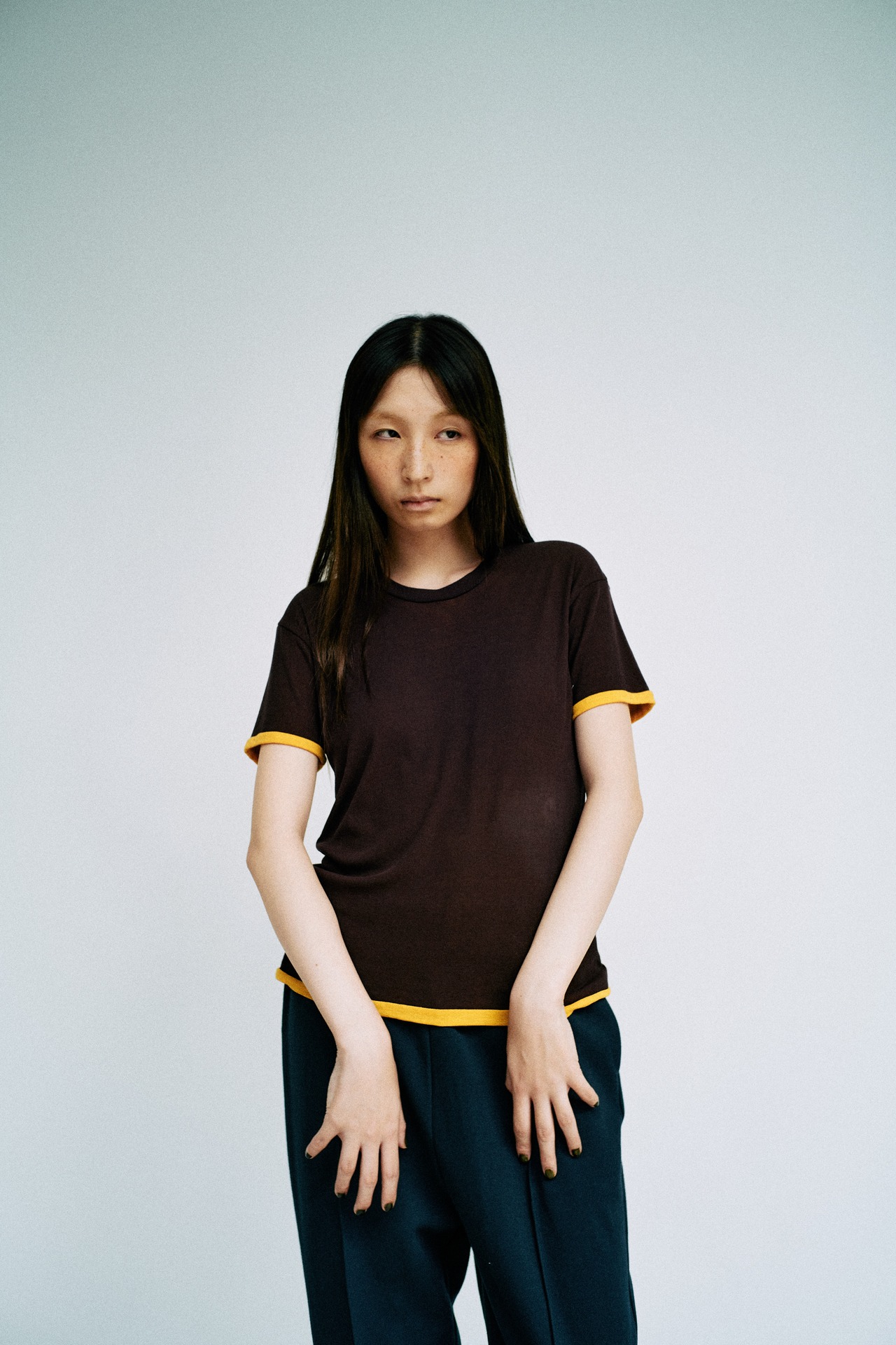 jonnlynx/JL22-CT1101 double tee brown×gold