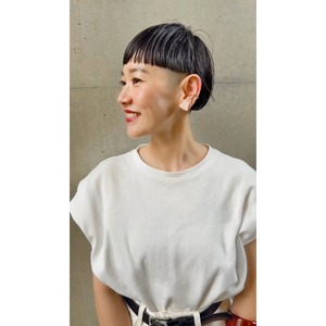 corchea / trapezoid earring【cream】