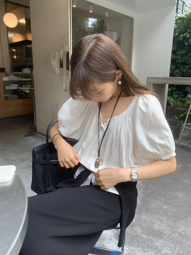 (OUNCE) ron shirring blouse