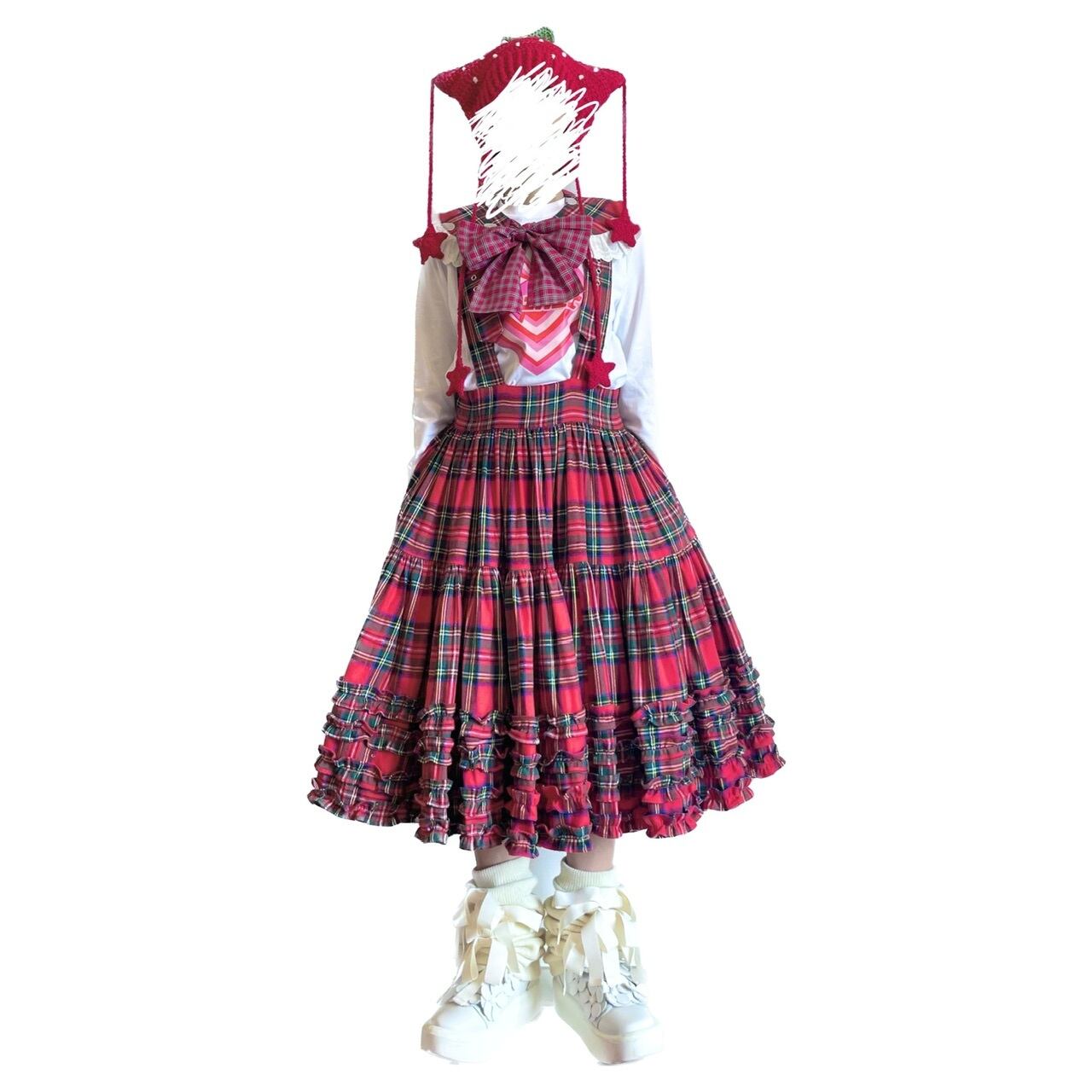 吊りリボンスカート RED | HEIHEI 