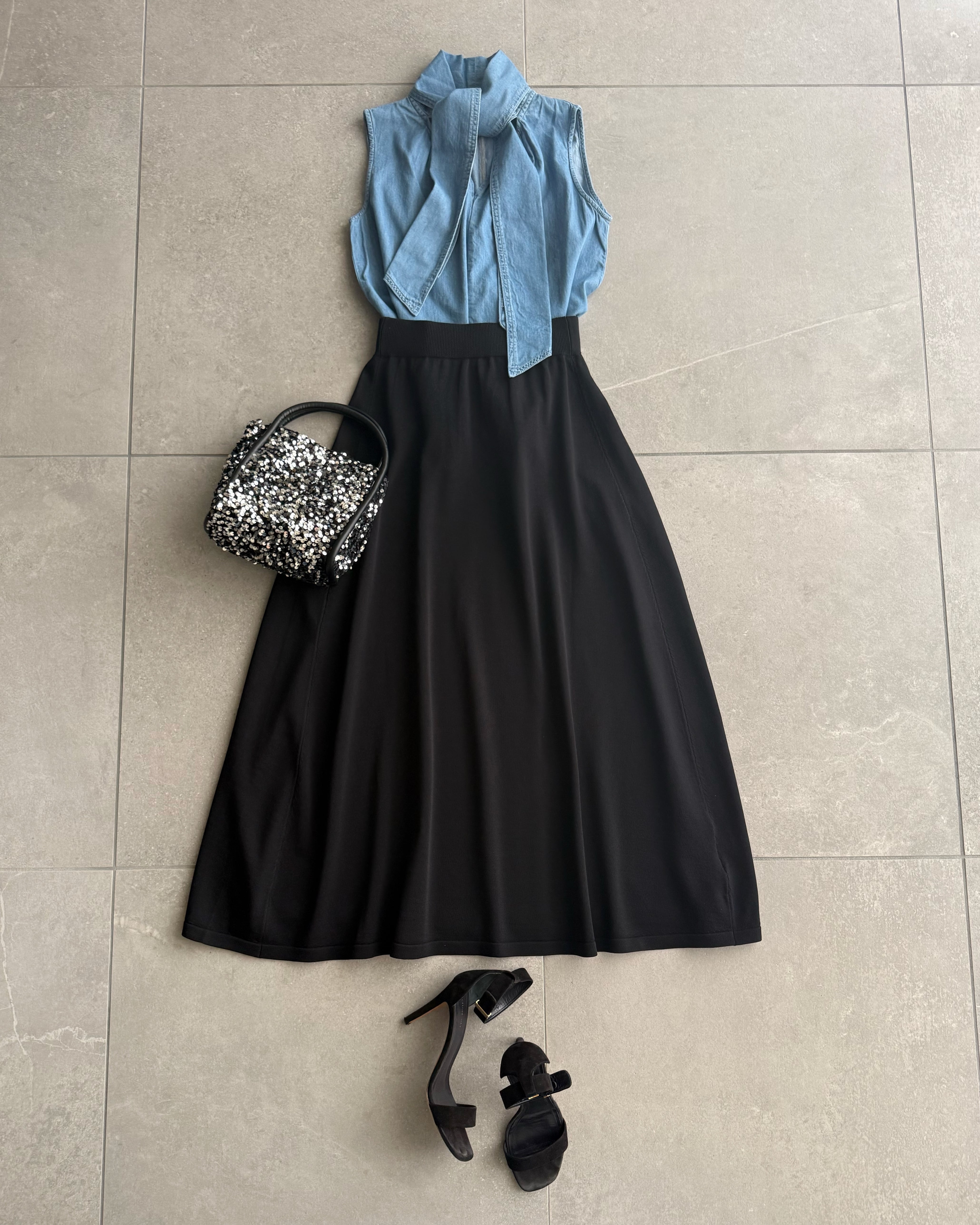 SYSORUS × akko3839 ストレッチニットロングスカート 821232 | SYSORUS