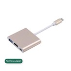 Formosa Japan USB-C Digital AV Multiportアダプター HDMI USB 3.0 ゴールド