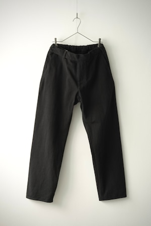 <SAMPLE>Linen/Cotton Drill / Curve Slacks ( BLACK)