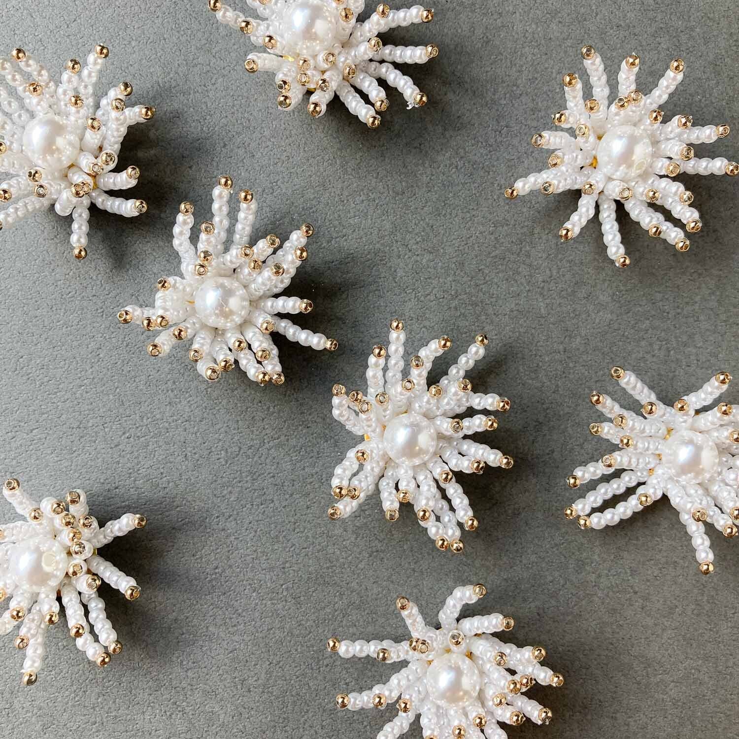 中心大きなパールのシャワー台パーツ | Dua-アクセサリーパーツショップ
