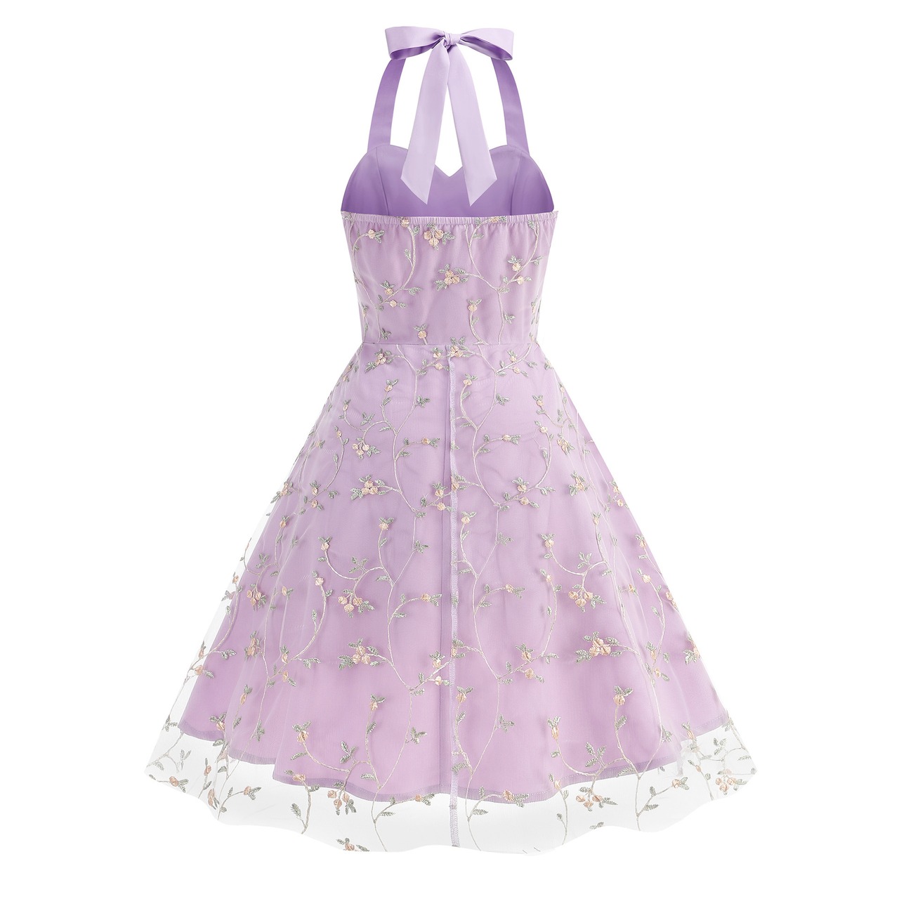 スプリング・メドウ・ミスト  フラワー刺繍ドレス　M25175