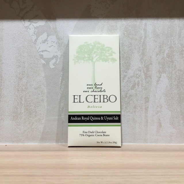 【EL CEIBO/エルセイボ】75％キヌアレアル＆ウユニ塩湖産ソルトチョコレート