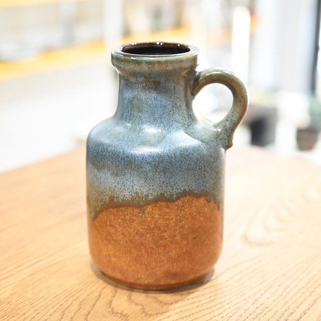 Fat Lava- Light Blue × Brown Flower Vase / Germany