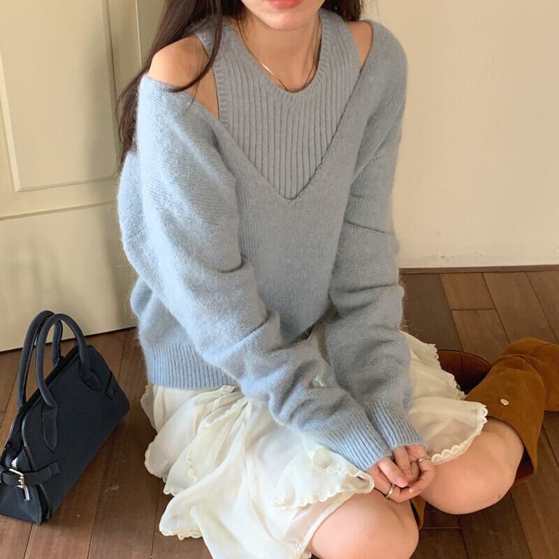 【set】キャミソール×ニットセーターセット M27414