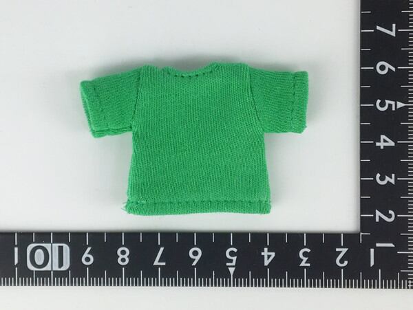 燦燦7b ドール服 1/6 オビツ11 半袖Tシャツ 緑 - 画像2