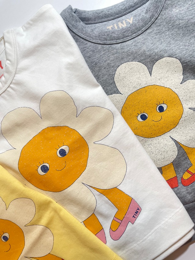 《即納》TINY COTTONS/ FLOWER GRAPHIC SLEEVE TEE