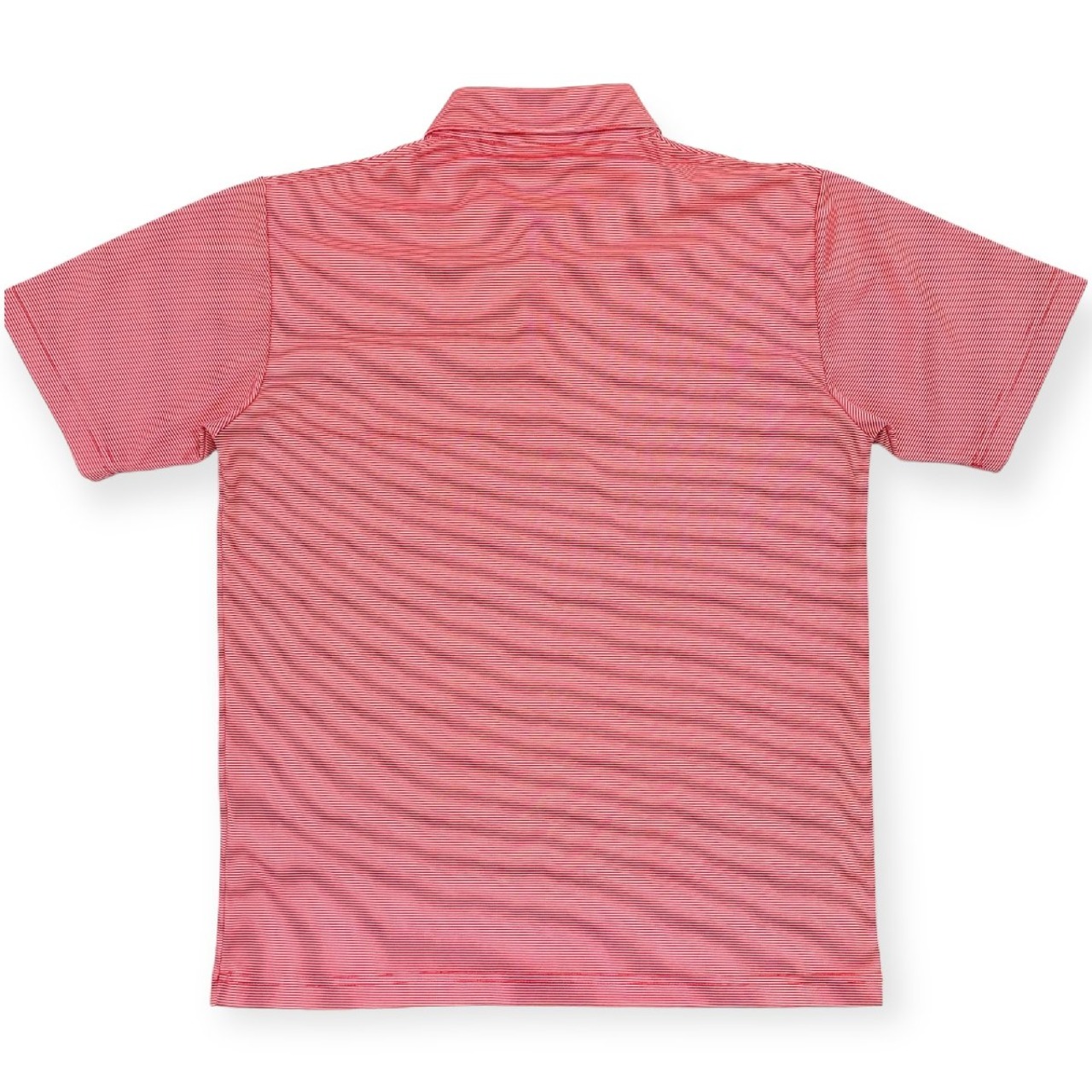 美品◆SRIXON スリクソン ボーダー ボタンダウン BD 半袖 ドライ ポロシャツ Mサイズ/赤×白/メンズ/スポーツ/ゴルフ