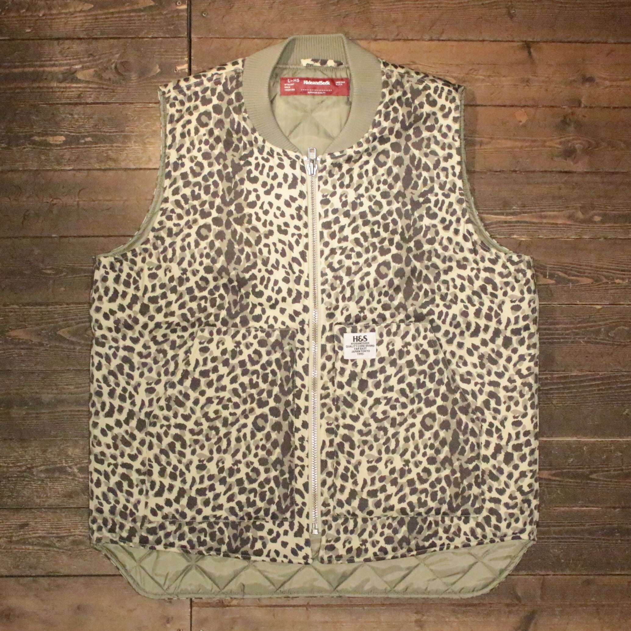 HIDE AND SEEK】Camo Zip Work Vest -PANTHER（ハイドアンドシーク