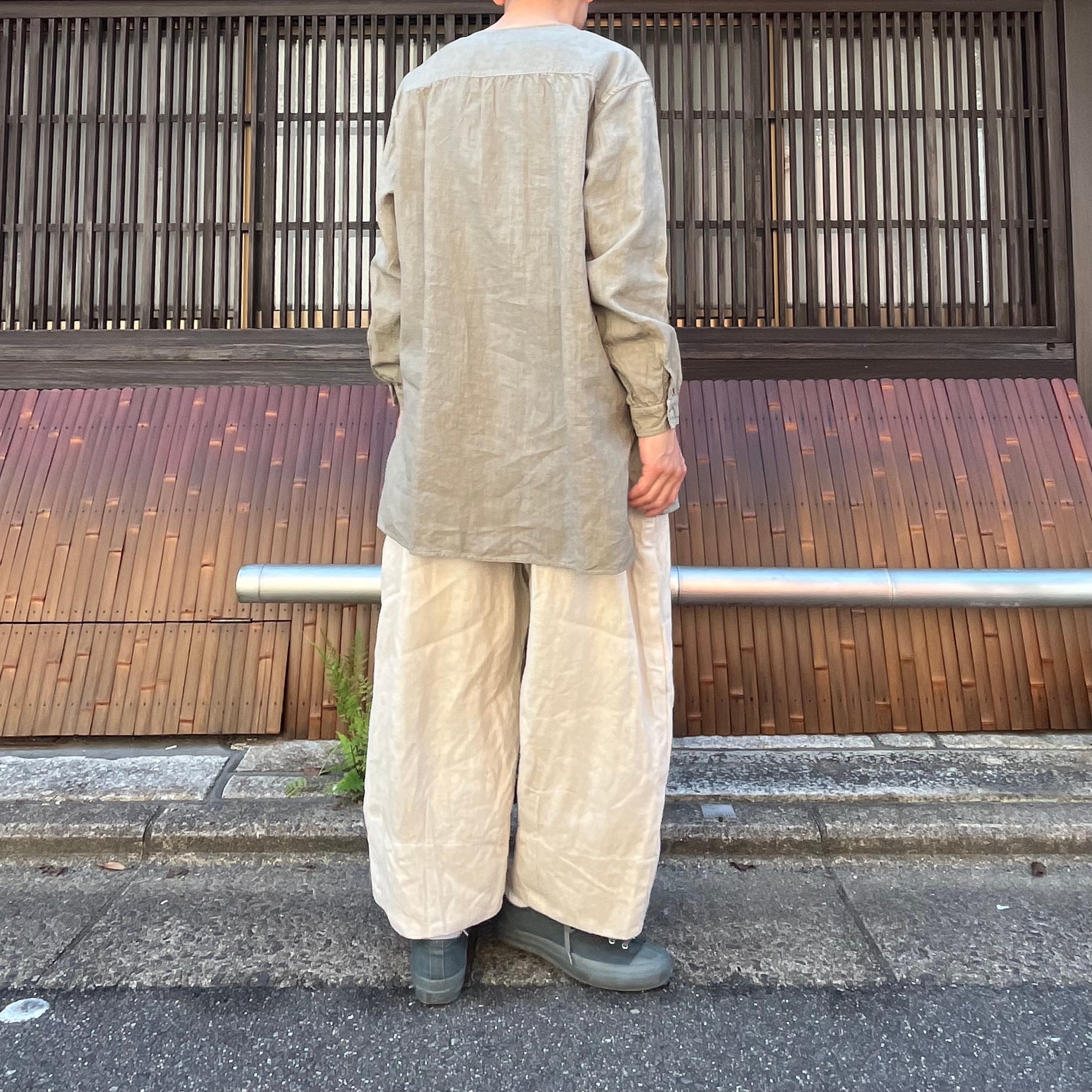 MITTAN SH-98C 大麻ワイドシャツ 高密度（草木染）蓬 | Routes*Roots