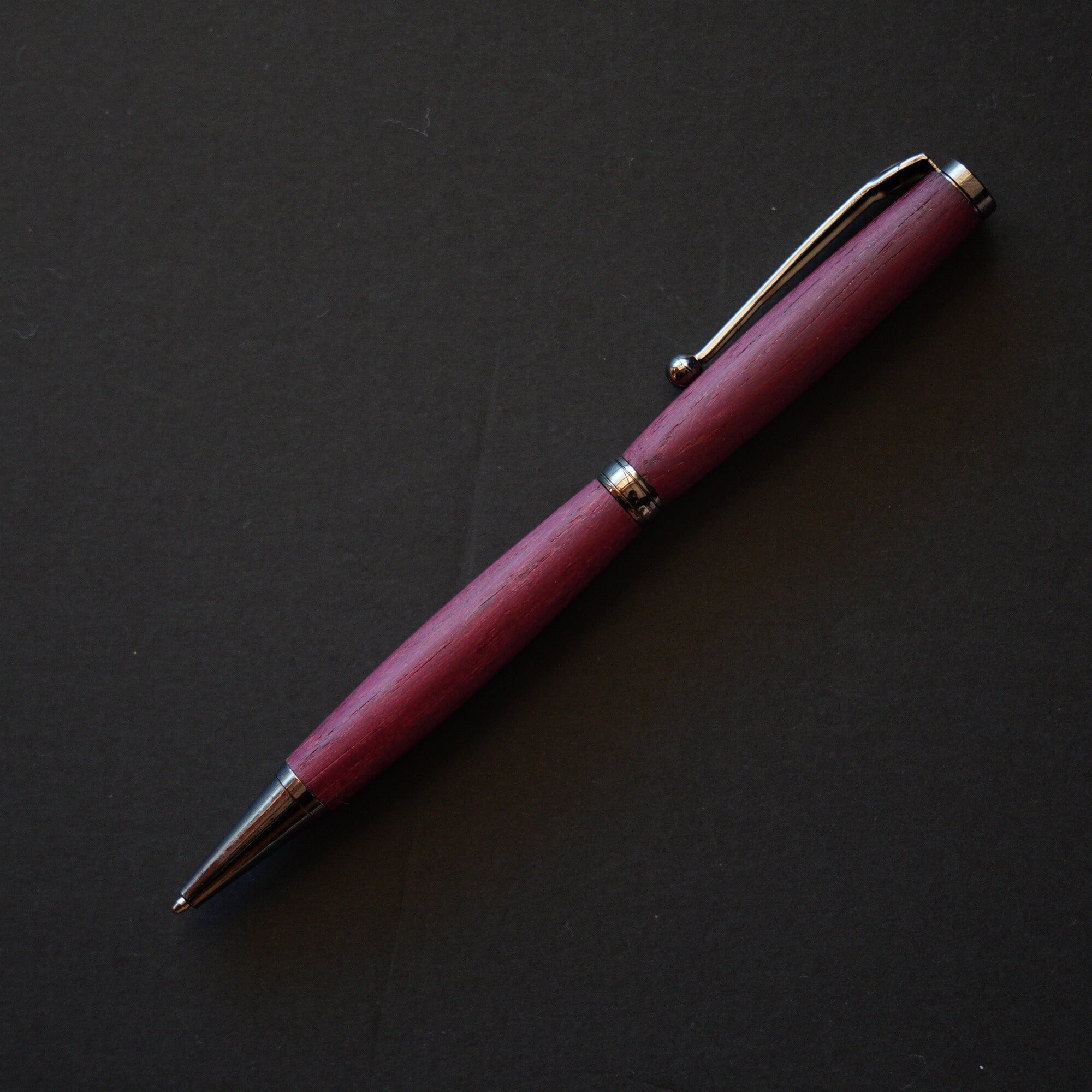 パープルハート ボールペン | Purple heart twist pen | キャムズクラフト