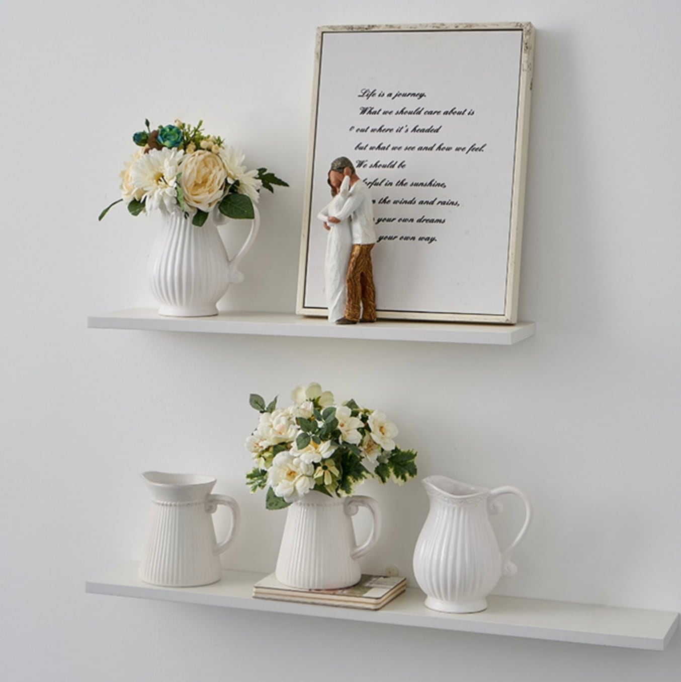 ピッチャー型ホワイトフラワーベース［brm296］ | bRoom.（ブルム）