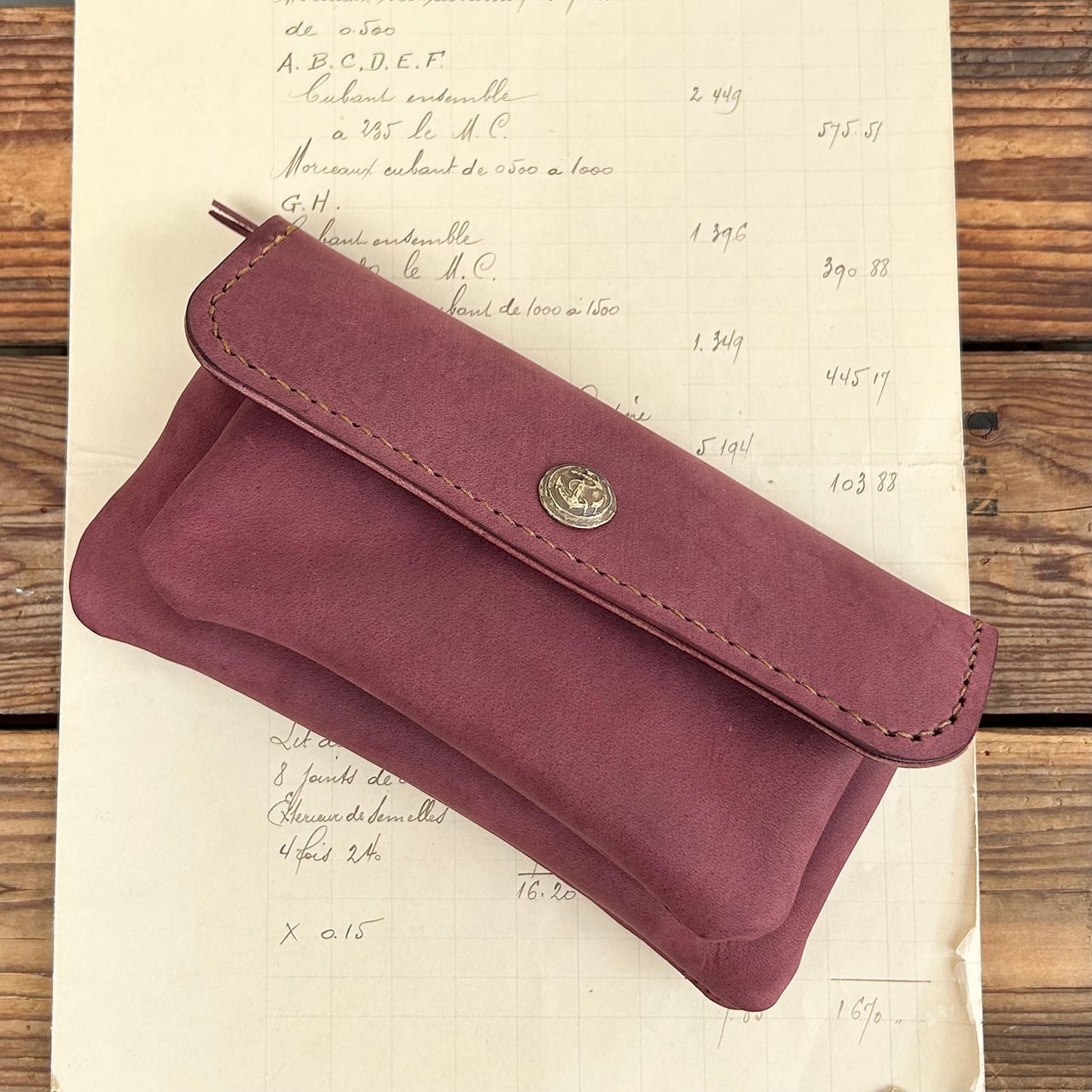 2025/11/17 12時販売開始 即納商品 mare-wallet:ワイン(イタリアンレザー長財布 数量限定レザー)