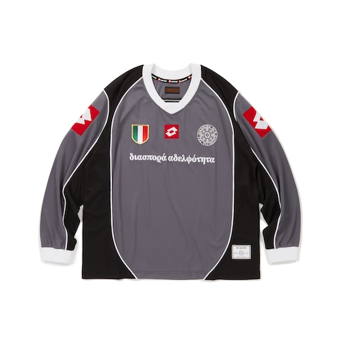 【Diaspora Skateboards】Lotto Scudetto Shirt(Grey Black)〈国内送料無料〉
