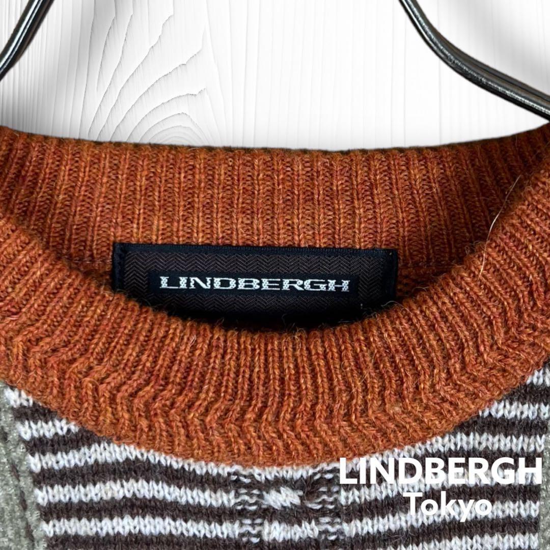 LINDBERGH】リンドバーグ ニット セーター チェック アルパカ ウール