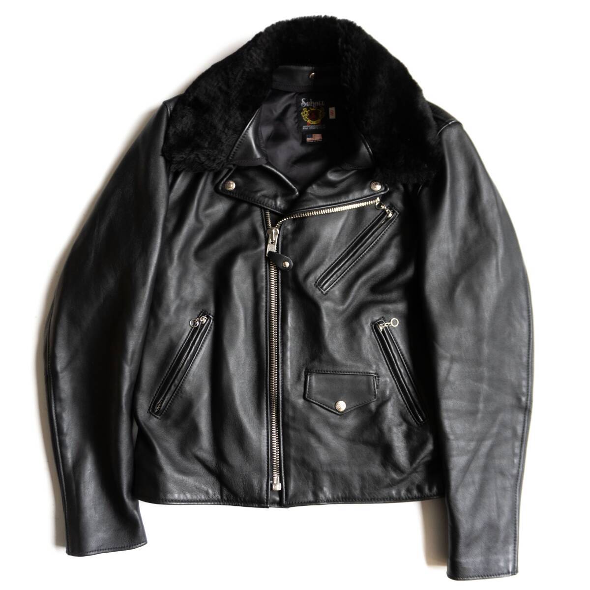 美品】SCHOTT【228US/LAMB RIDERS JACKET/ダブルライダースジャケット