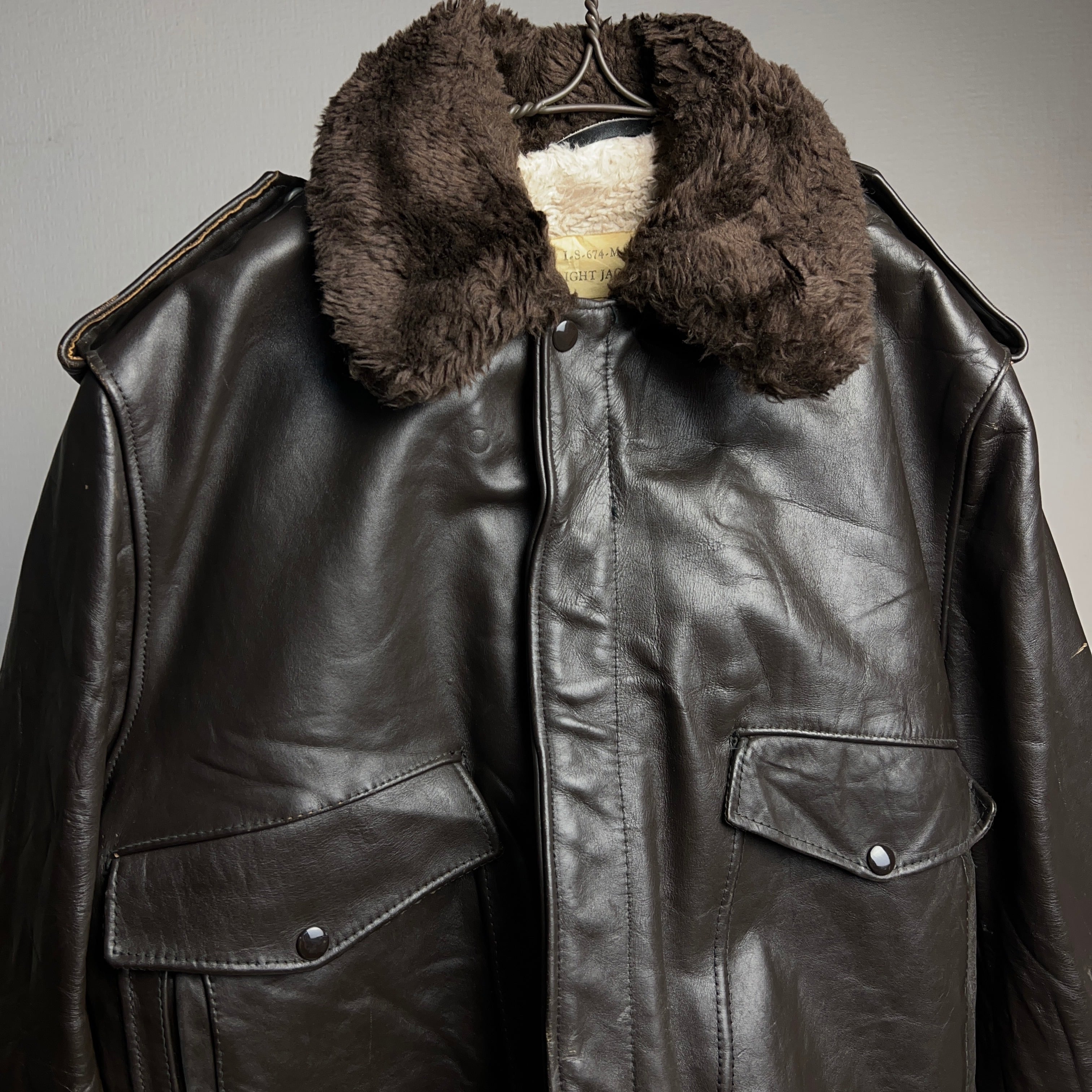 70's Schott G-1 Leather Flight Jacket 70年代 ショット レザージャケット  フライトジャケット【0929A89】【送料無料】