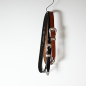 【再入荷】TORY LEATHER / 1 inch "3 -Piece Silver Buckle Belt(BLACK×NICKEL)