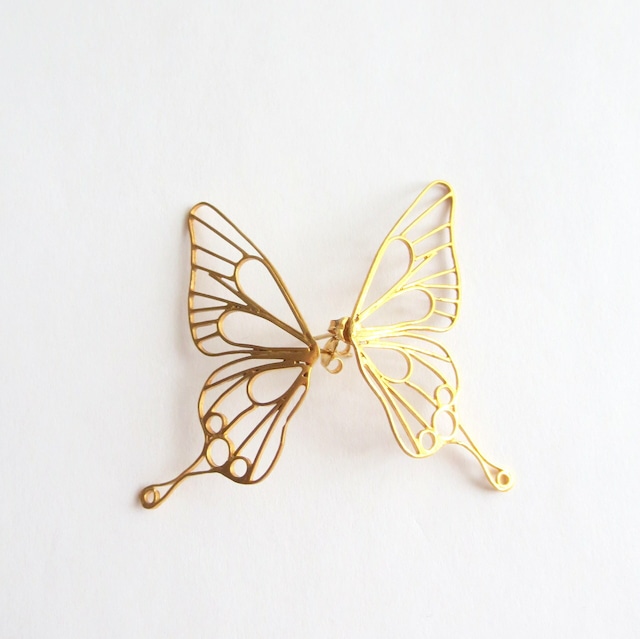 Butterfly(L)  / 横着ピアス / 18KGP