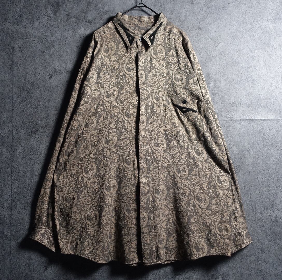 Paisley Pattern & Other Fabric Design Jacquard L/S Shirt