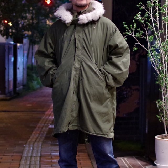 90s Eddie Bauer M-65タイプ フィッシュテール パーカー L オリーブ