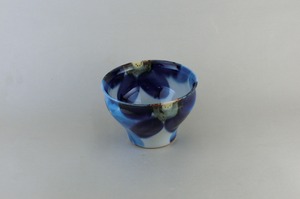 藍花紋仙茶碗
