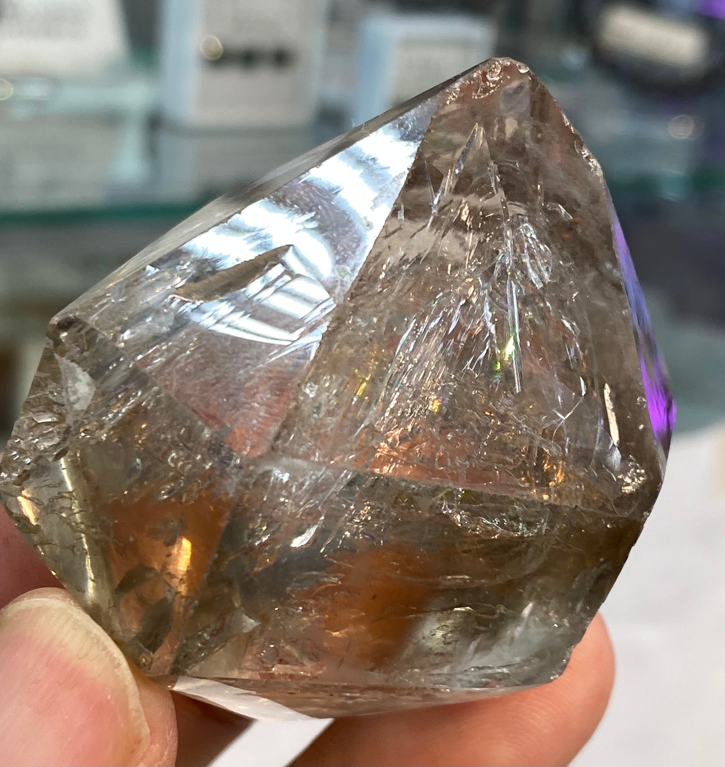 水入りモンドクォーツ タンザニアマスタークリスタル 虹入り！激レア