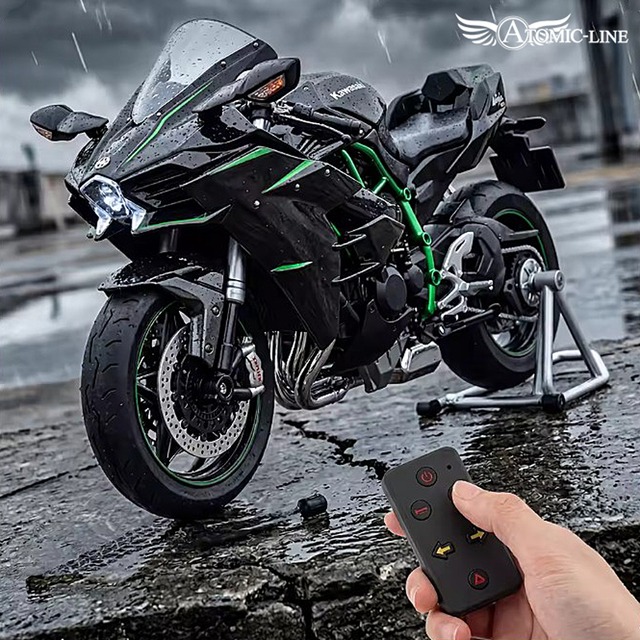 KAWASAKI ニンジャ H2 H2R 1/6 ミニカー 全2タイプ USB充電式 ライト点灯 エンジンサウンド 蒸気噴射 合金モデル 模型 ジオラマ