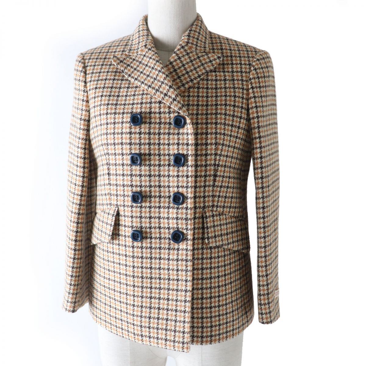 GUCCI チェック柄 ダブルブレストジャケット GUCCI チェック柄 ダブルブレストジャケット