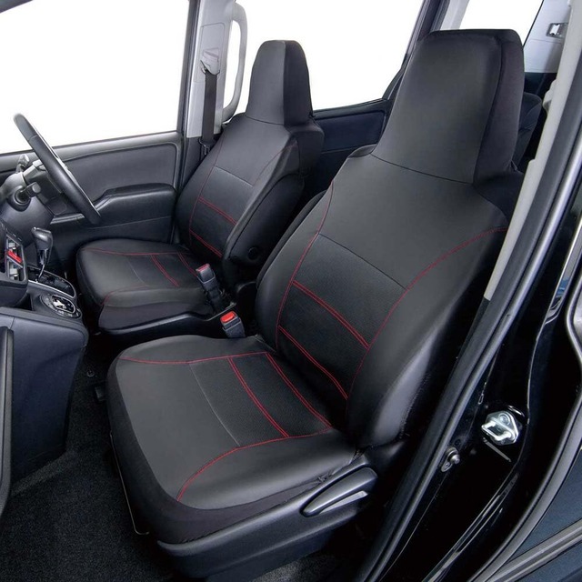 ボンフォーム(BONFORM) シートカバー レザーシェイプ 軽/普通車 前席ハイバックタイプ 抗菌防臭レッド 4020-10RE