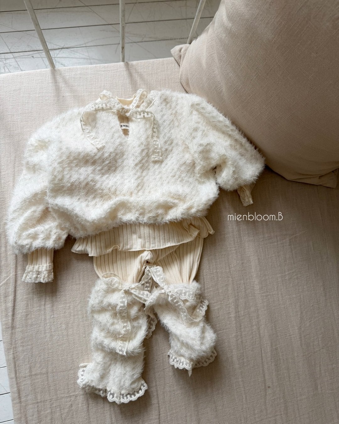 送料無料【予約】/ baby ムードニットTシャツ / mienbloom