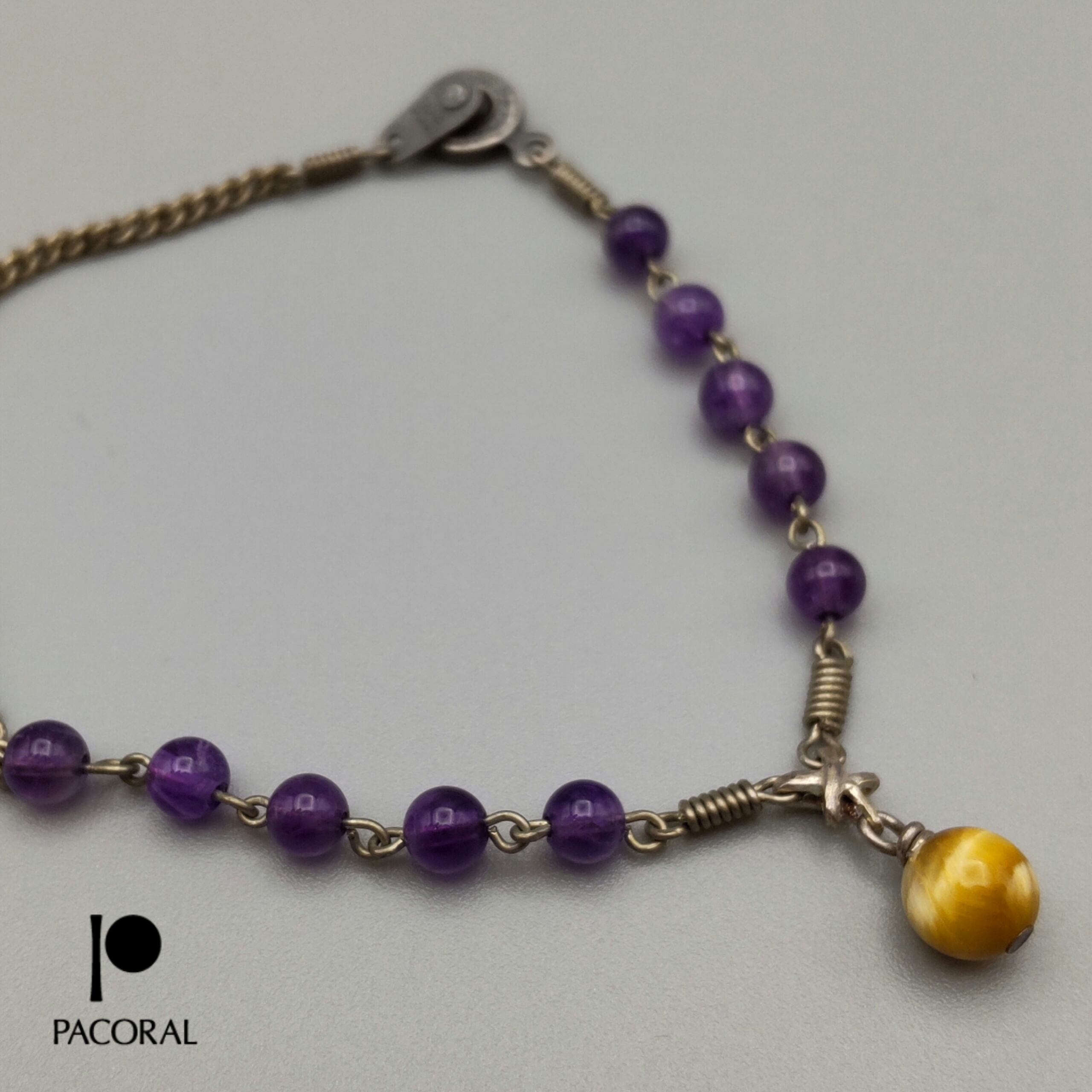 PACORAL×修道士手編みチェーン ロザリオブレスレット「祈り