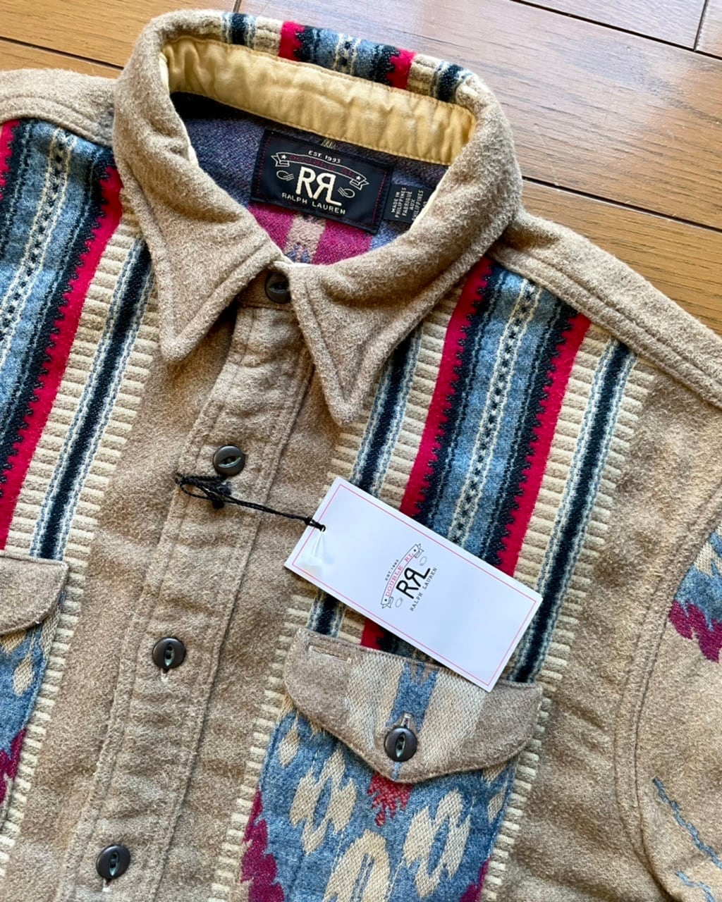 RRL インディゴジャガードネイティブシャツ