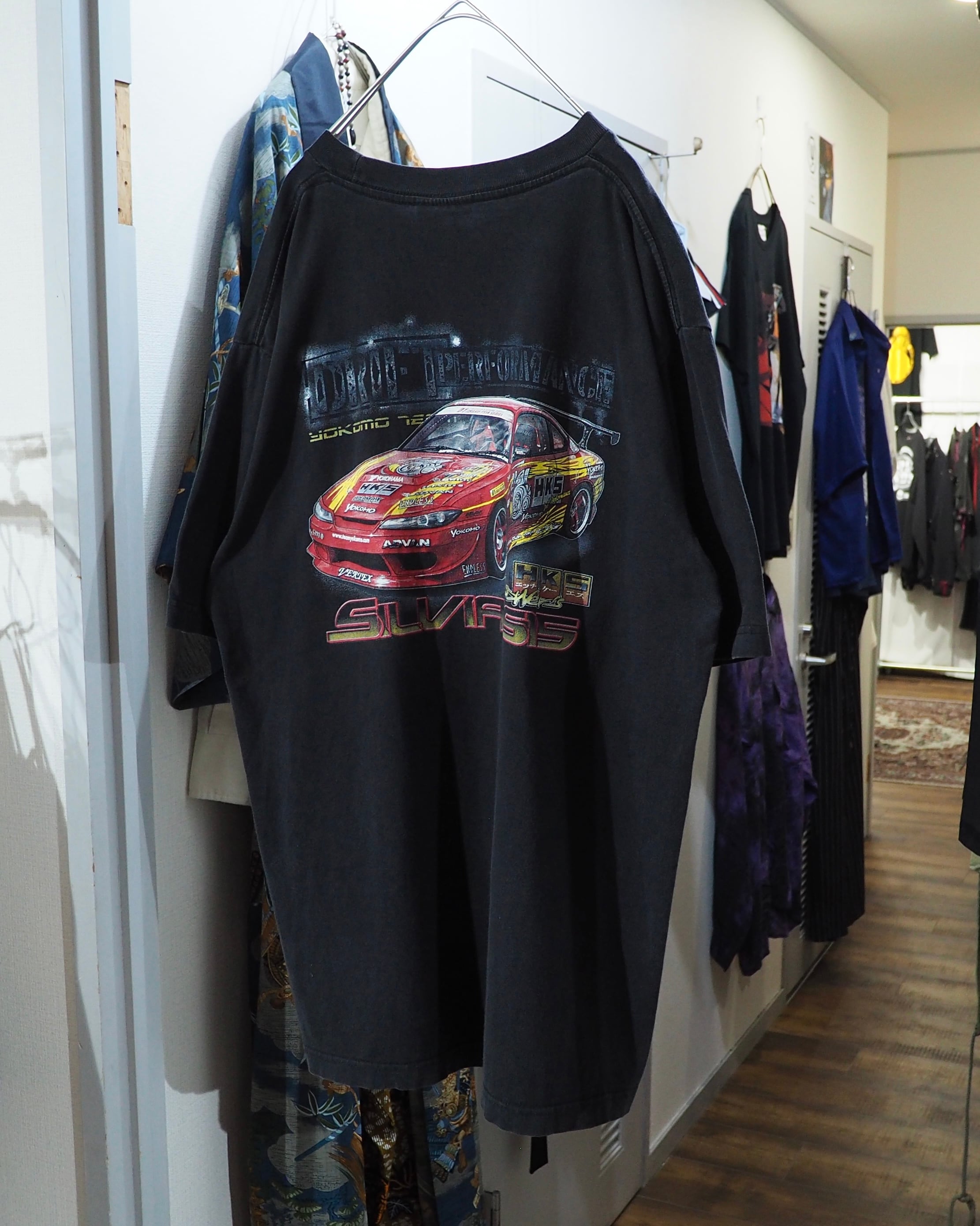 " HKS Hyper Silvla RS-2 " printed Black SS Tee