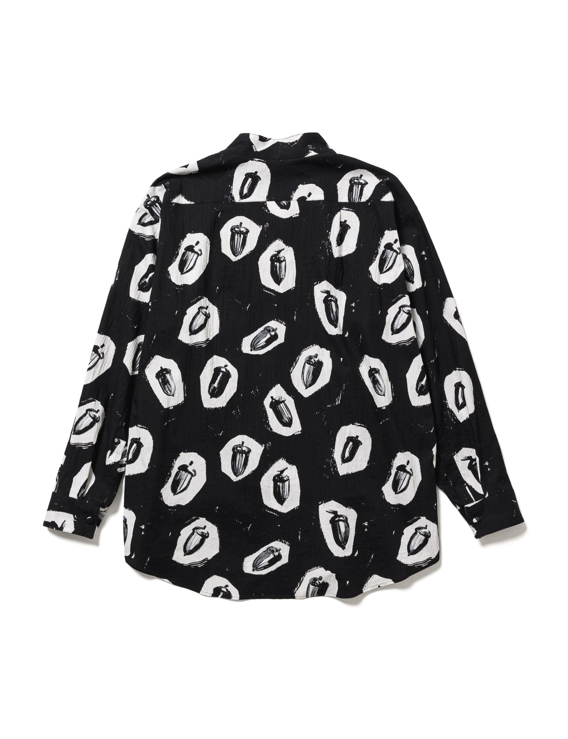 Sasquatchfabrix. WA-NECK BIG L/S SHIRT(DONGURI) 22SS-SY9-003