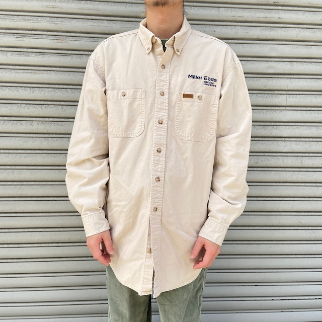 『送料無料』タグ付き未使用品 90s USA製 Carhartt シャモアクロス長袖シャツ