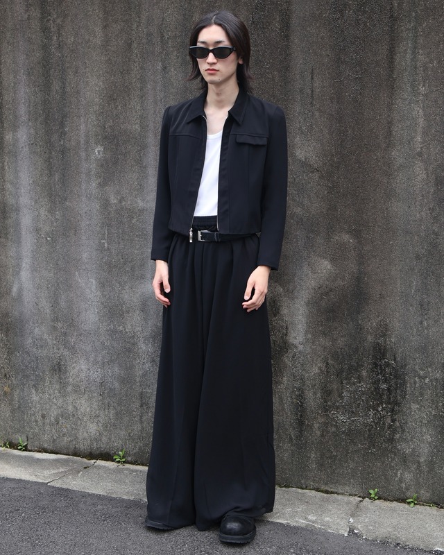 Baggy sheer layered slacks